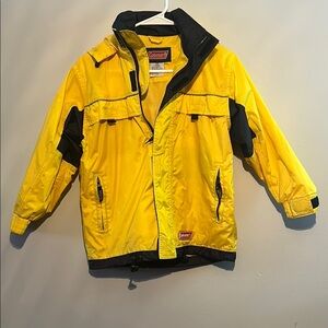 Coleman Yellow and Black Raincoat with Water-Resistant Material